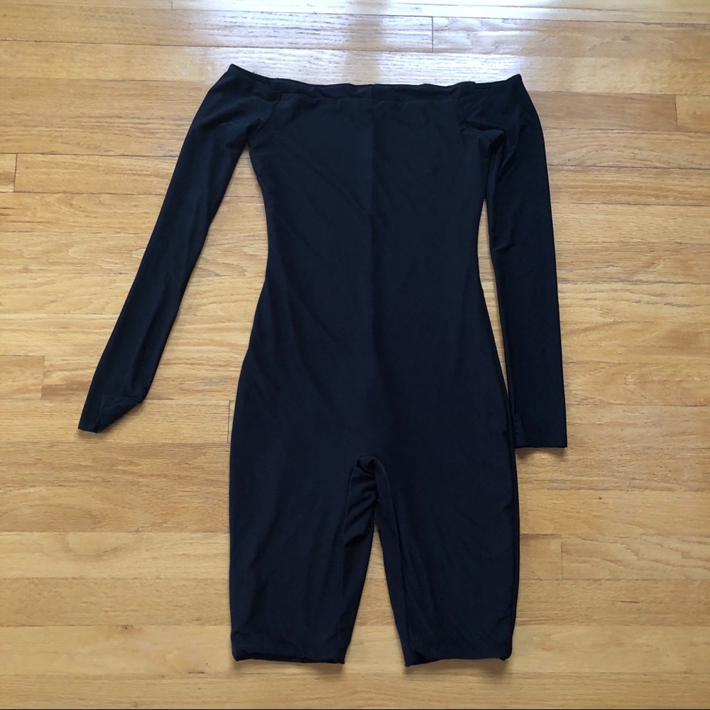 FashionNova Off Shoulder Knee Length Romper
